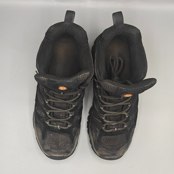 Merrell MOAB Hiking Boots Men's Size 10 Black Mesh Waterproof Vibram J06049 - Picture 4 of 11